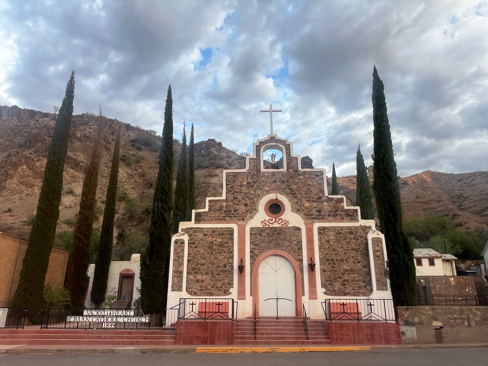 Sacred Heart Catholic Church exterior, Clifton, Arizona